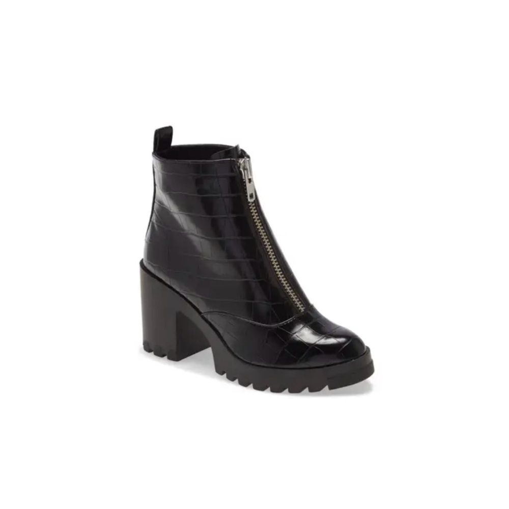 BP. Marley black front zip booties
